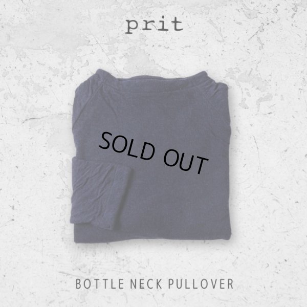 画像12: prit / プリット ウール綿接結 ラグランスリーブ ボトルネックプルオーバー (12)