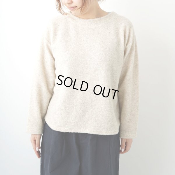 画像2: NATURAL LAUNDRY / ナテュラルランドリー ライトウールパイル ボートネックプルオーバー (2)