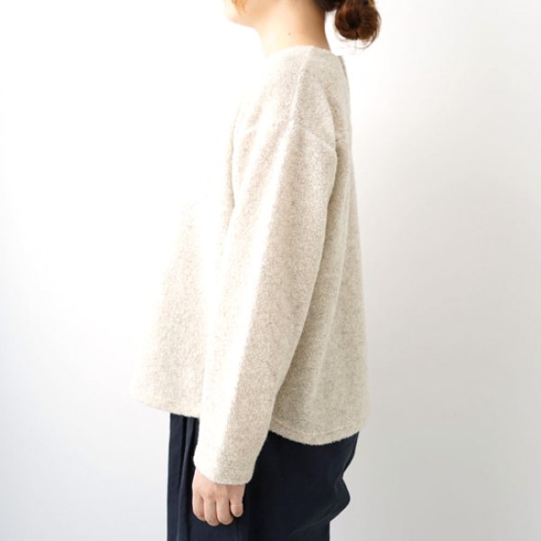 画像3: NATURAL LAUNDRY / ナテュラルランドリー ライトウールパイル ボートネックプルオーバー (3)