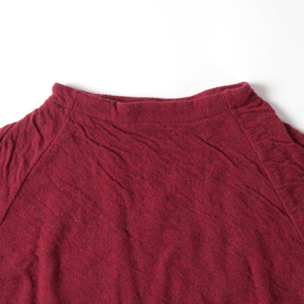 画像2: prit / プリット ウール綿接結 ラグランスリーブ ボトルネックプルオーバー (2)