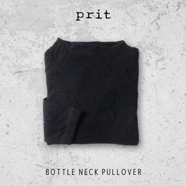 画像13: prit / プリット ウール綿接結 ラグランスリーブ ボトルネックプルオーバー (13)