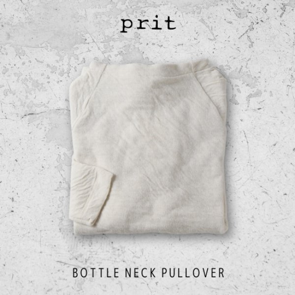 画像9: prit / プリット ウール綿接結 ラグランスリーブ ボトルネックプルオーバー (9)