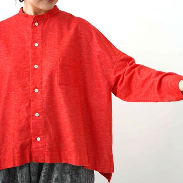 画像4: grin / グリン コットンネル スクエアシャツ (4)