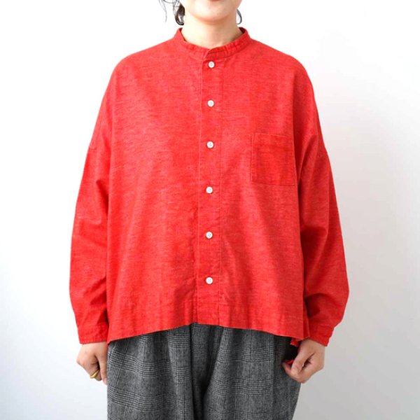 画像3: grin / グリン コットンネル スクエアシャツ (3)