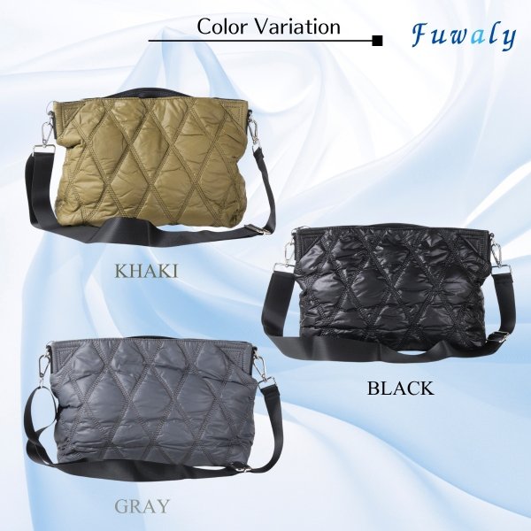 画像8: トナリノショップ キルティング 2WAYトート Fuwaly (8)