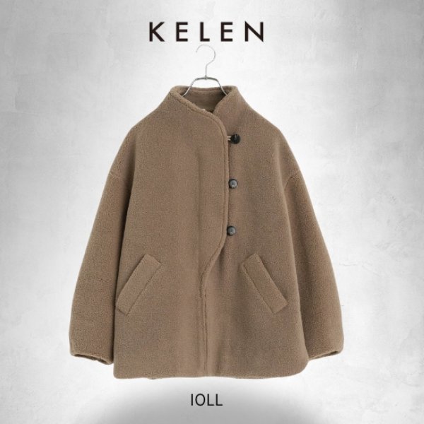 画像13: KELEN / ケレン デザインカラーボアコート IOLL (13)