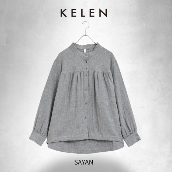 画像12: KELEN / ケレン ギャザーデザインコットンブラウス SAYAN (12)