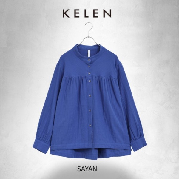 画像5: KELEN / ケレン ギャザーデザインコットンブラウス SAYAN (5)