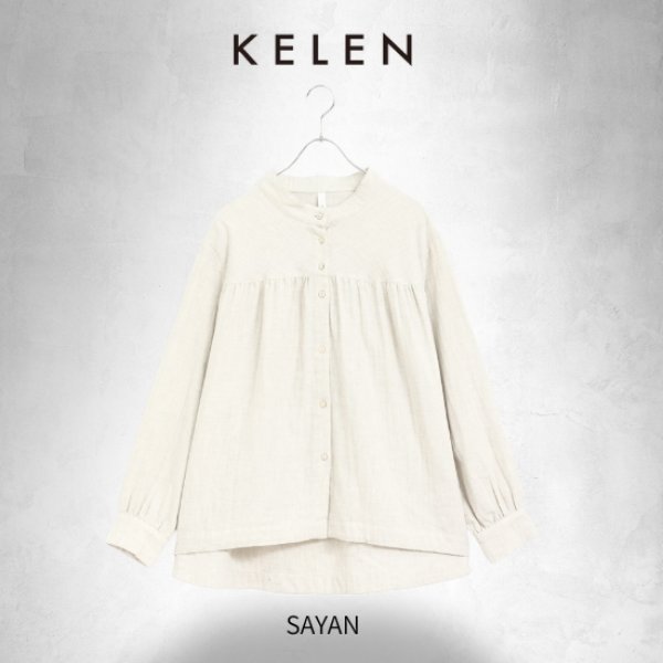 画像11: KELEN / ケレン ギャザーデザインコットンブラウス SAYAN (11)