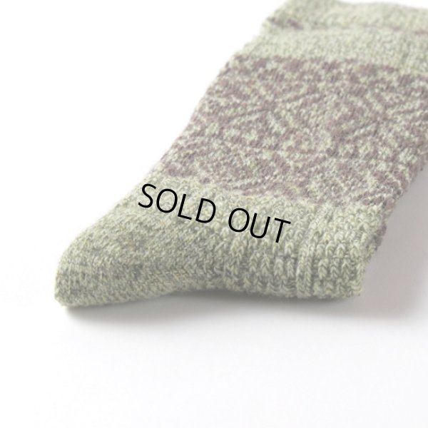 画像2: yahae / ヤハエ ウールオーガニックコットン スノーパターンソックス (2)
