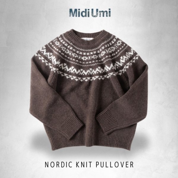 画像1: MidiUmi / ミディウミ ノルディックニットプルオーバー (1)