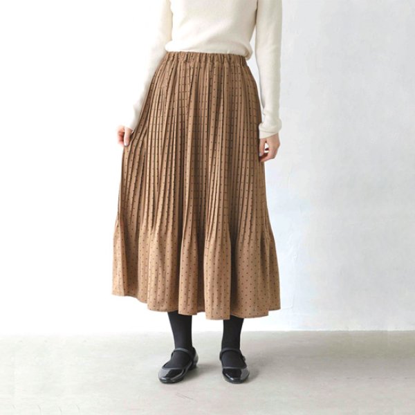 画像2: sosotto / ソソット DOT消しプリーツスカート (2)