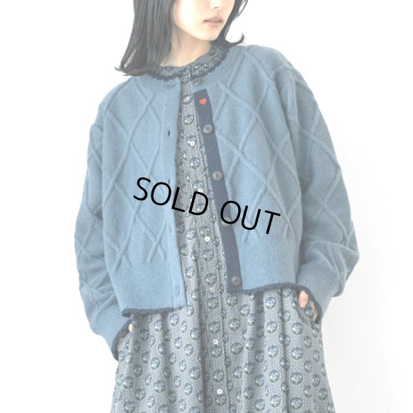 画像2: PONT DE CHALONS / ポンデシャロン ハート刺しゅうチロルカーディガン (2)