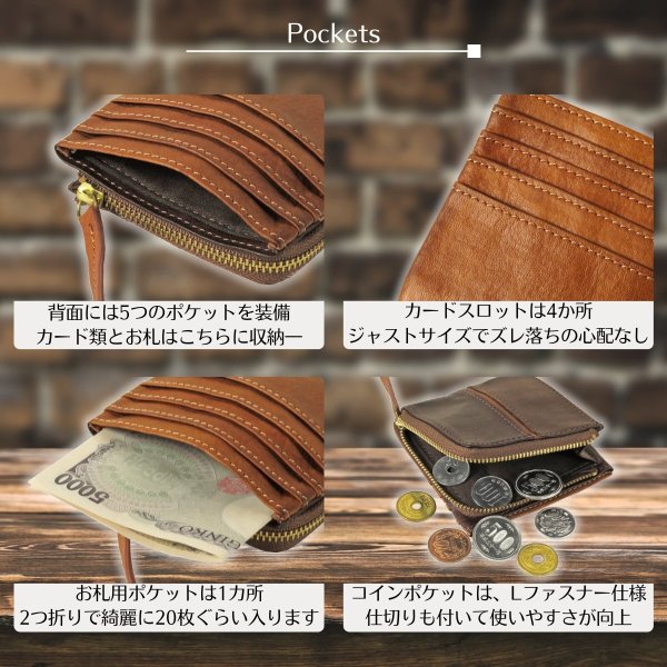 画像4: BAGGYPORT / バギーポート フルクロームレザー ミニウォレット (4)