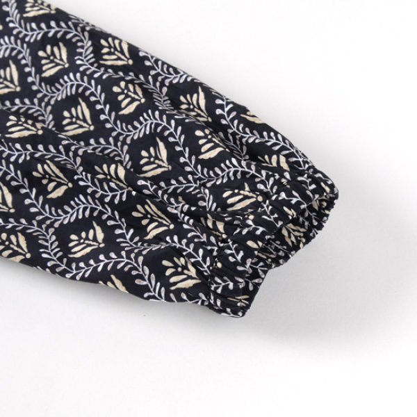 画像7: sosotto / ソソット ツタ柄細ピンタック ウエストドロストワンピース (7)