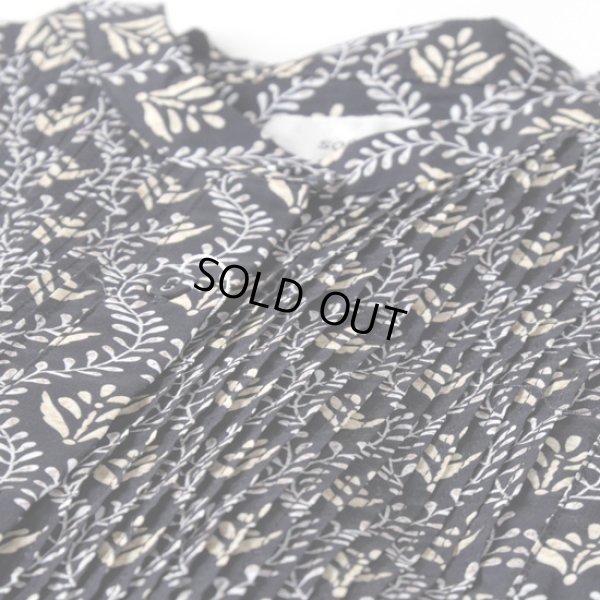 画像3: sosotto / ソソット ツタ柄細ピンタック ウエストドロストワンピース (3)