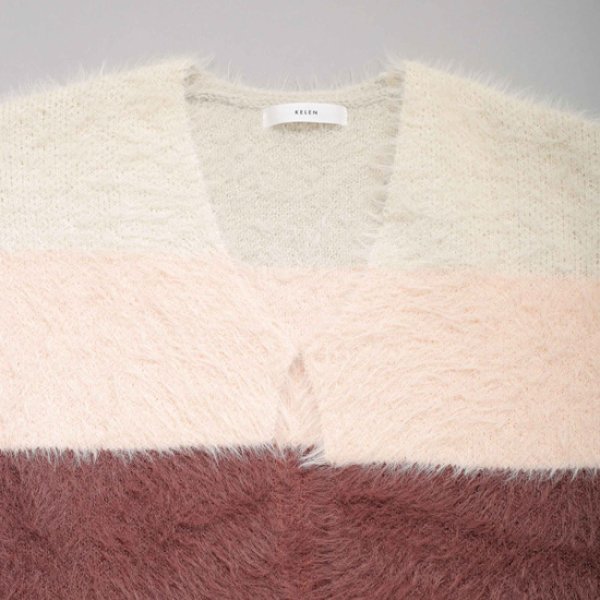 画像14: KELEN / ケレン トリコロールシャギーニットカーディガン LIHA (14)