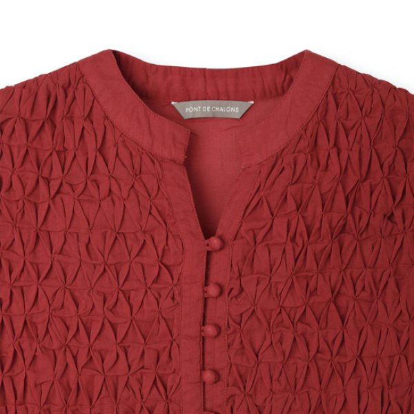 画像8: PONT DE CHALONS / ポンデシャロン ハンドスモッキングギャザーワンピース (8)