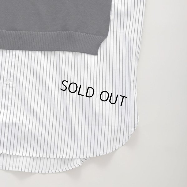 画像10: KELEN / ケレン ニットベスト重ね着風ストライプシャツワンピース APOLU (10)