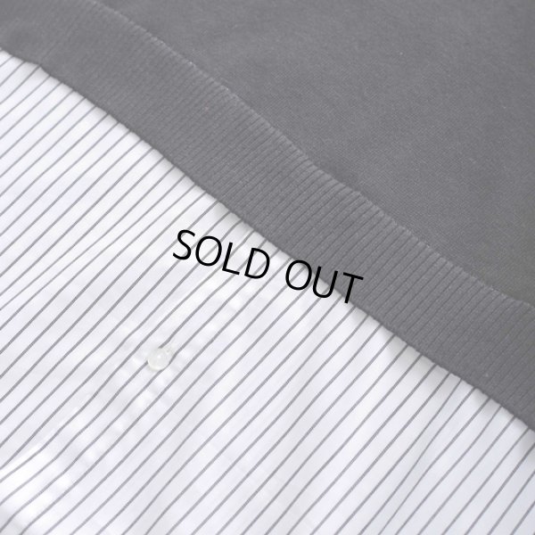 画像9: KELEN / ケレン ニットベスト重ね着風ストライプシャツワンピース APOLU (9)