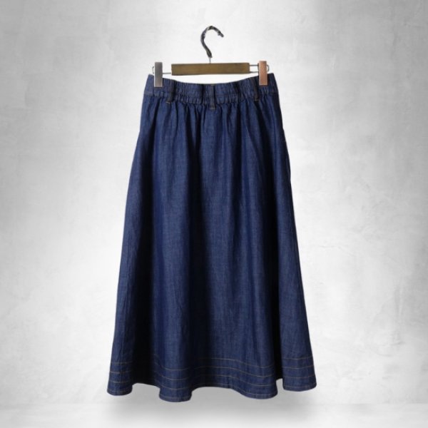 画像14: sosotto / ソソット 5.5ozデニムタックスカート (14)
