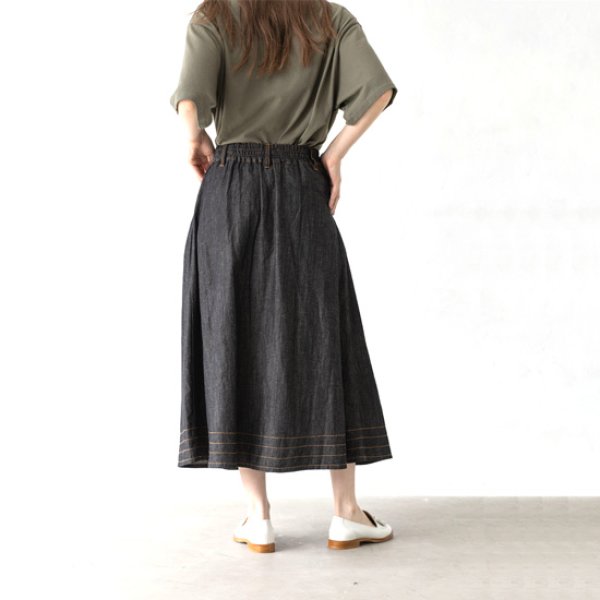 画像4: sosotto / ソソット 5.5ozデニムタックスカート (4)
