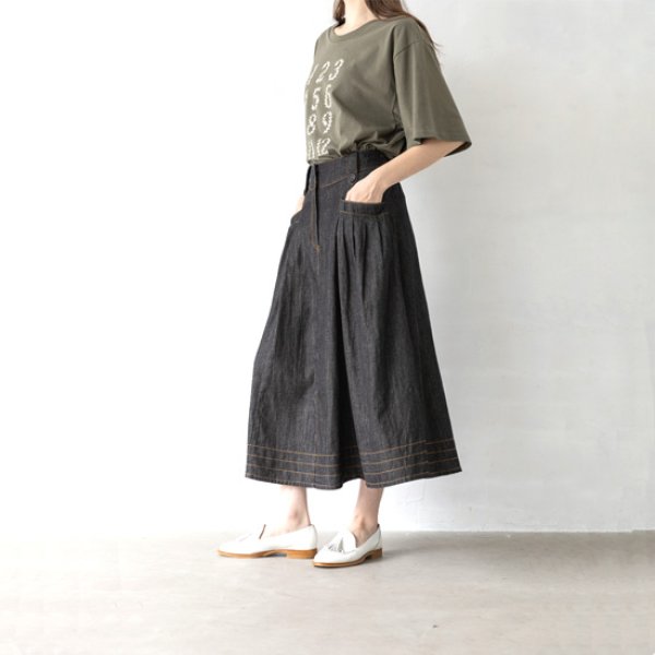 画像3: sosotto / ソソット 5.5ozデニムタックスカート (3)