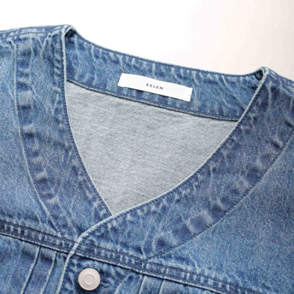 画像9: KELEN / ケレン Vネックデザインデニムジャケット JEY (9)