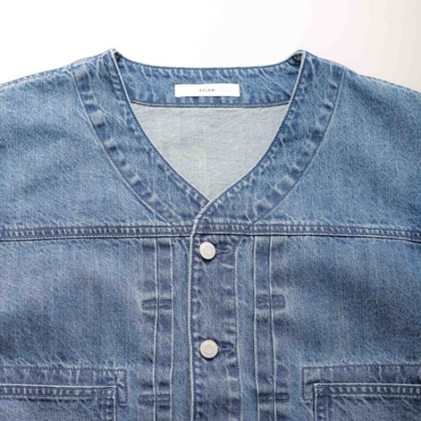 画像8: KELEN / ケレン Vネックデザインデニムジャケット JEY (8)