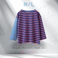 画像7: NATURAL LAUNDRY / ナテュラルランドリー パネルボーダー バイカラープルオーバー (7)