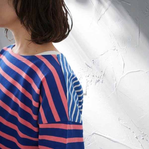 画像5: NATURAL LAUNDRY / ナテュラルランドリー パネルボーダー バイカラープルオーバー (5)