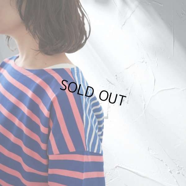 画像5: NATURAL LAUNDRY / ナテュラルランドリー パネルボーダー バイカラープルオーバー (5)