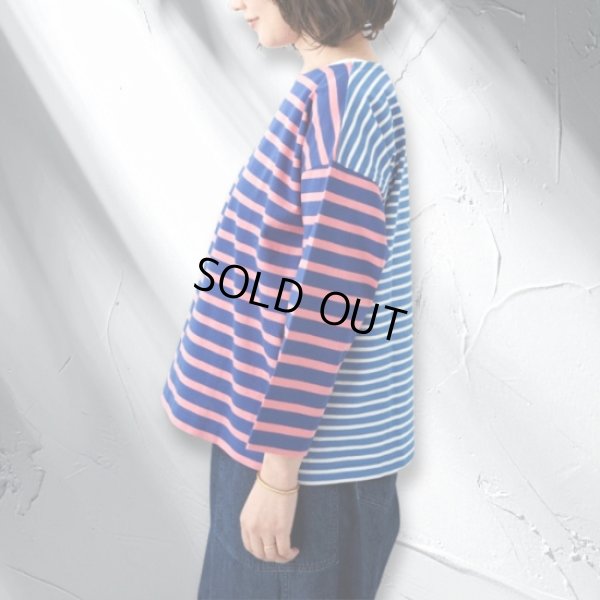 画像4: NATURAL LAUNDRY / ナテュラルランドリー パネルボーダー バイカラープルオーバー (4)