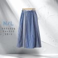 画像1: NATURAL LAUNDRY / ナテュラルランドリー クラフトパネル シャーリングスカート (1)