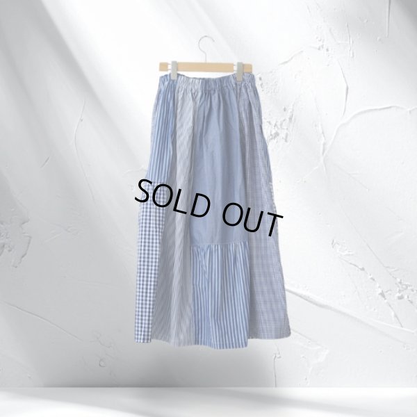 画像2: NATURAL LAUNDRY / ナテュラルランドリー クラフトパネル シャーリングスカート (2)