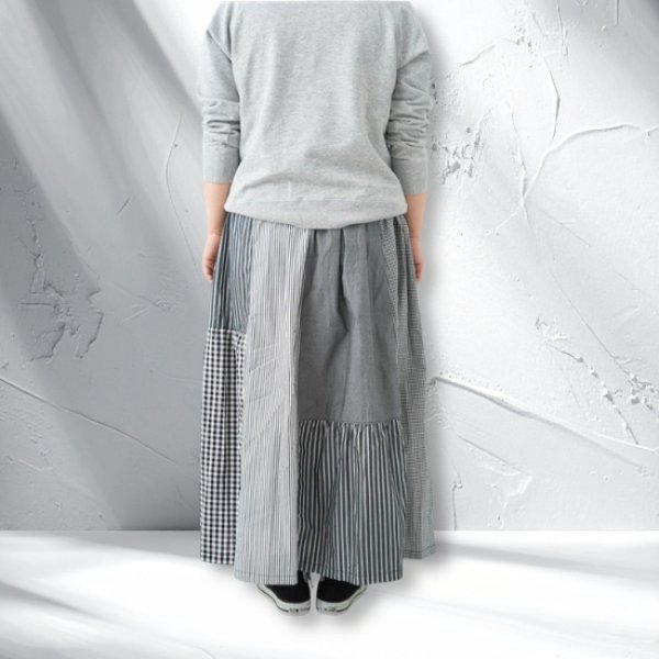 画像7: NATURAL LAUNDRY / ナテュラルランドリー クラフトパネル シャーリングスカート (7)