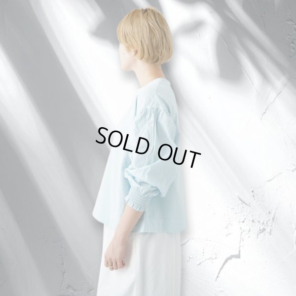 画像3: grin / グリン 天竺×布帛 シャーリング プルオーバー (3)