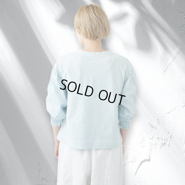 画像4: grin / グリン 天竺×布帛 シャーリング プルオーバー (4)