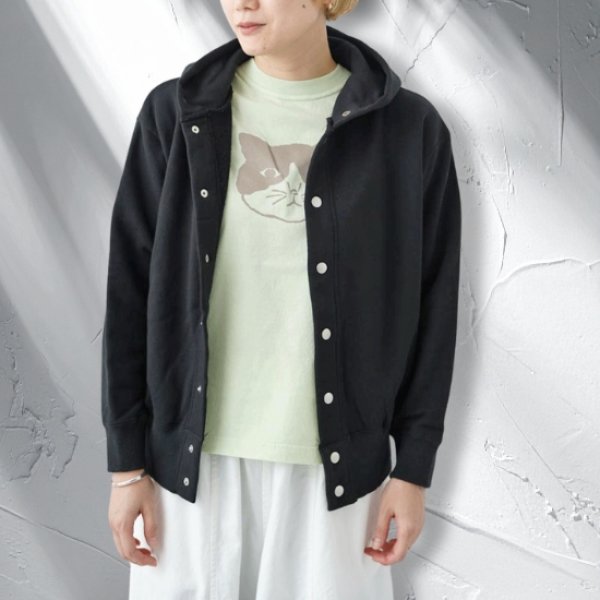 画像4: grin / グリン コーマ裏毛 フードカーディガン (4)