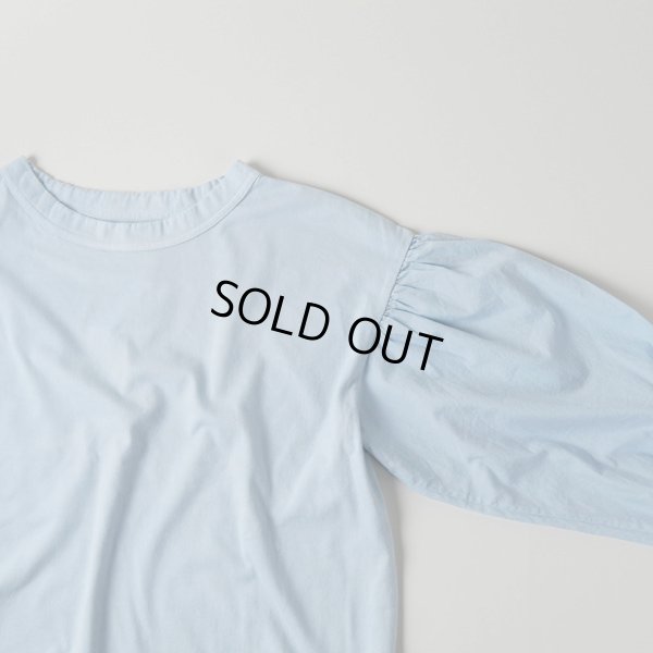 画像7: grin / グリン 天竺×布帛 シャーリング プルオーバー (7)