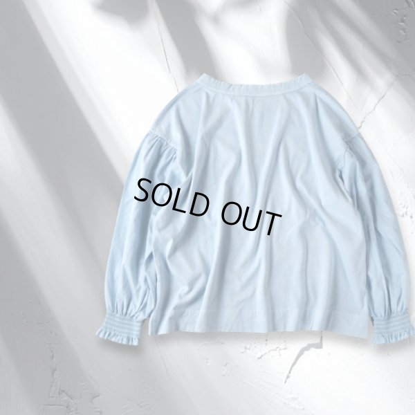 画像9: grin / グリン 天竺×布帛 シャーリング プルオーバー (9)