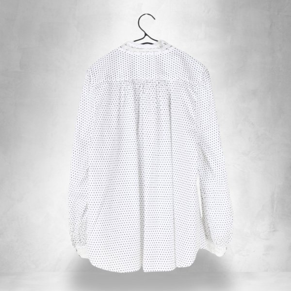 画像15: PONT DE CHALONS / ポンデシャロン スタンドレースカラーピンタックブラウス (15)