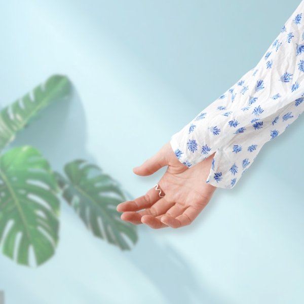 画像6: grin / グリン floraシアープリント  リンクルシャツ (6)