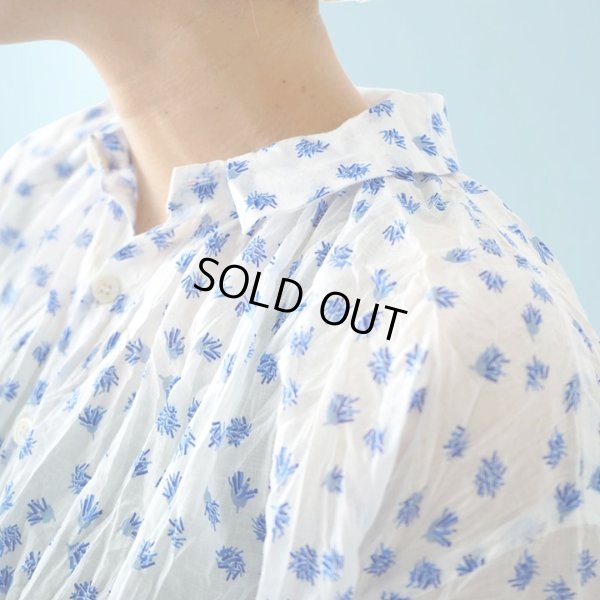 画像4: grin / グリン floraシアープリント  リンクルシャツ (4)