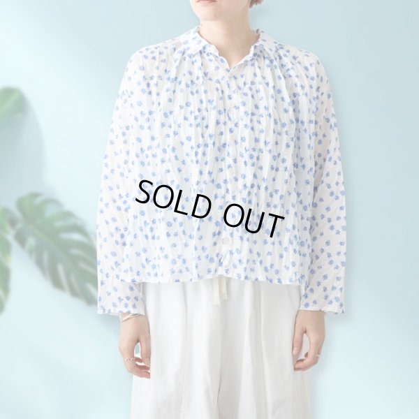 画像3: grin / グリン floraシアープリント  リンクルシャツ (3)