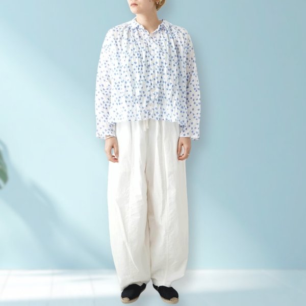 画像2: grin / グリン floraシアープリント  リンクルシャツ (2)