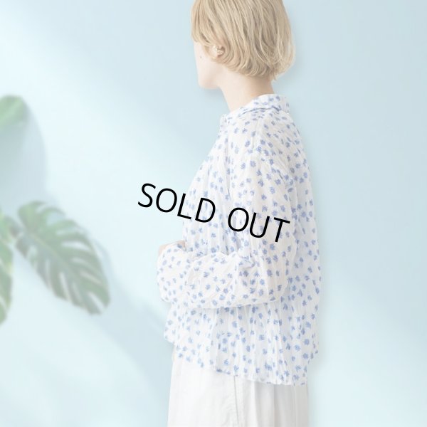 画像5: grin / グリン floraシアープリント  リンクルシャツ (5)