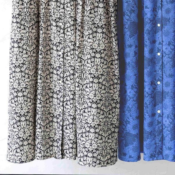 画像9: sosotto / ソソット LIBERTYイーストボーンローン前開きチビ衿ピンタックワンピース6分袖 (9)