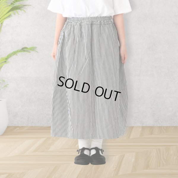 画像2: prit / プリット 8ozヒッコリーデニム コクーンスカート (2)