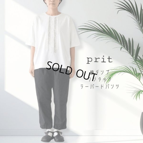画像1: prit / プリット 綾ダンプ ワンタック テーパードパンツ (1)